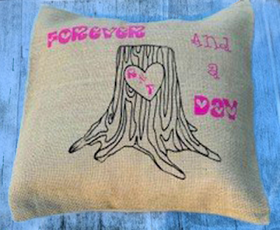 Pillow - Burlap Pillow Cover Tutorial for Valentine's Day