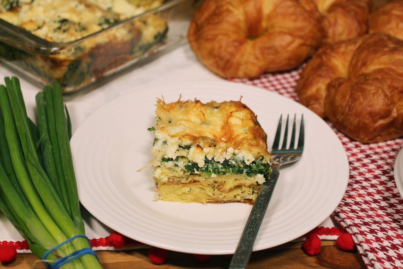 Kylee's Kitchen Spinach & Feta Croissant Strata