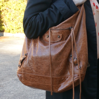 Away From Blue Blog | Balenciaga truffle brown RH classic day bag