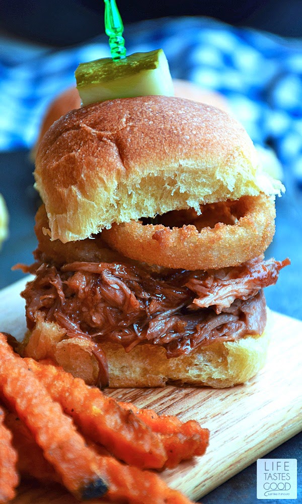 Slow Cooker Pulled Pork Sliders SpringIntoFlavor Life Tastes Good