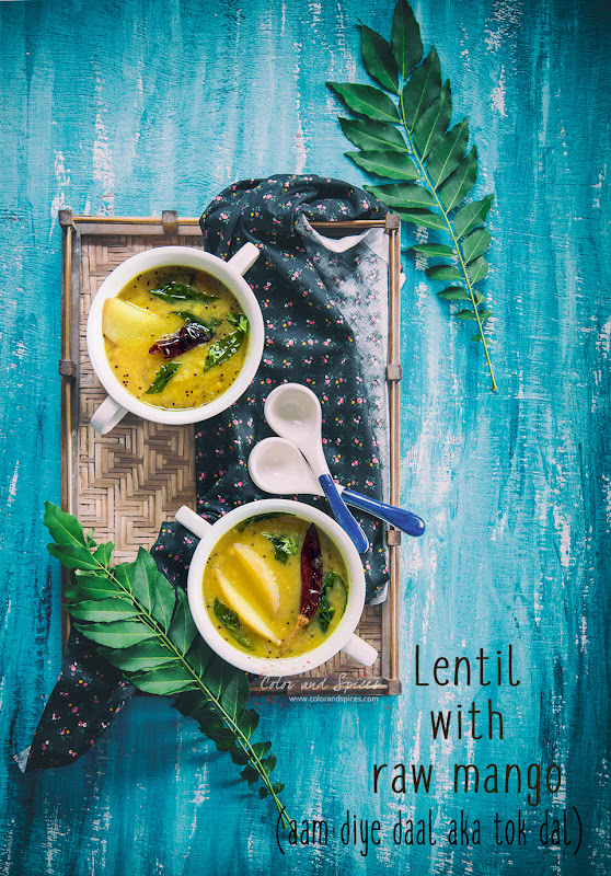 aam diye dal, lentil with raw mango lentil with raw mango
