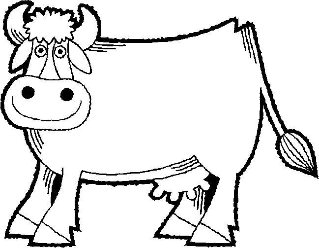 Cow Colouring Sheet Cute Cow Animal Coloring Books For Kids Drawing