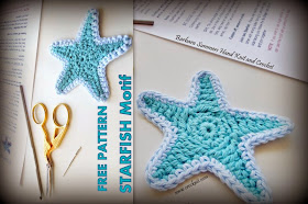 STARFISH Free Crochet Pattern five point star, free crochet patterns, how to crochet, motif, star, starfish,