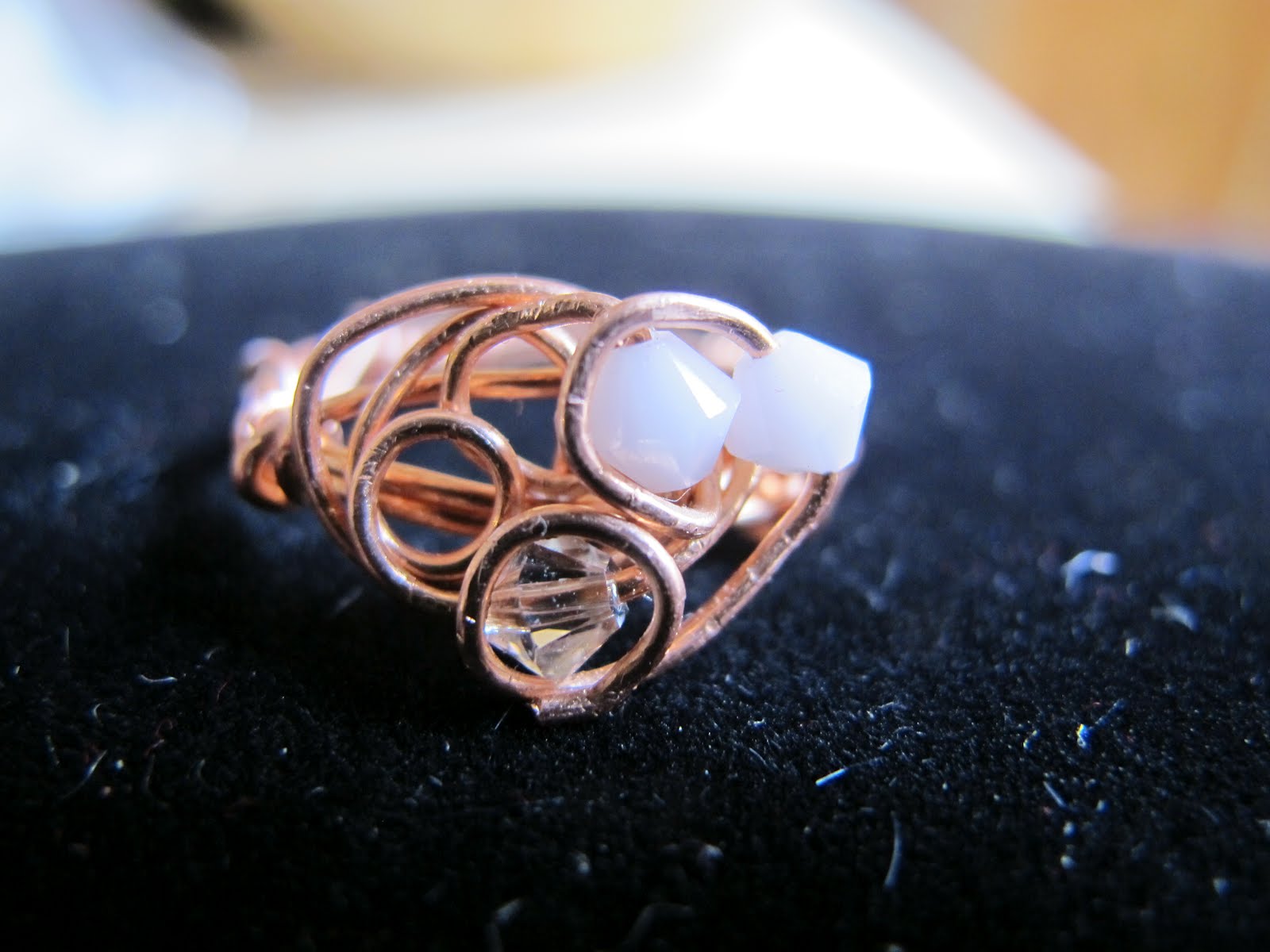 Naomi's Designs Handmade Wire Jewelry Copper wire wrapped rings with