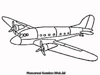 Mewarnai Gambar Pesawat Terbang Diwarnai Sketsa Garuda