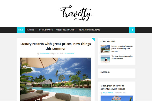 Travelty - Blogger Template Premium Free Download
