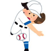 ピッチャーのイラスト（女性）