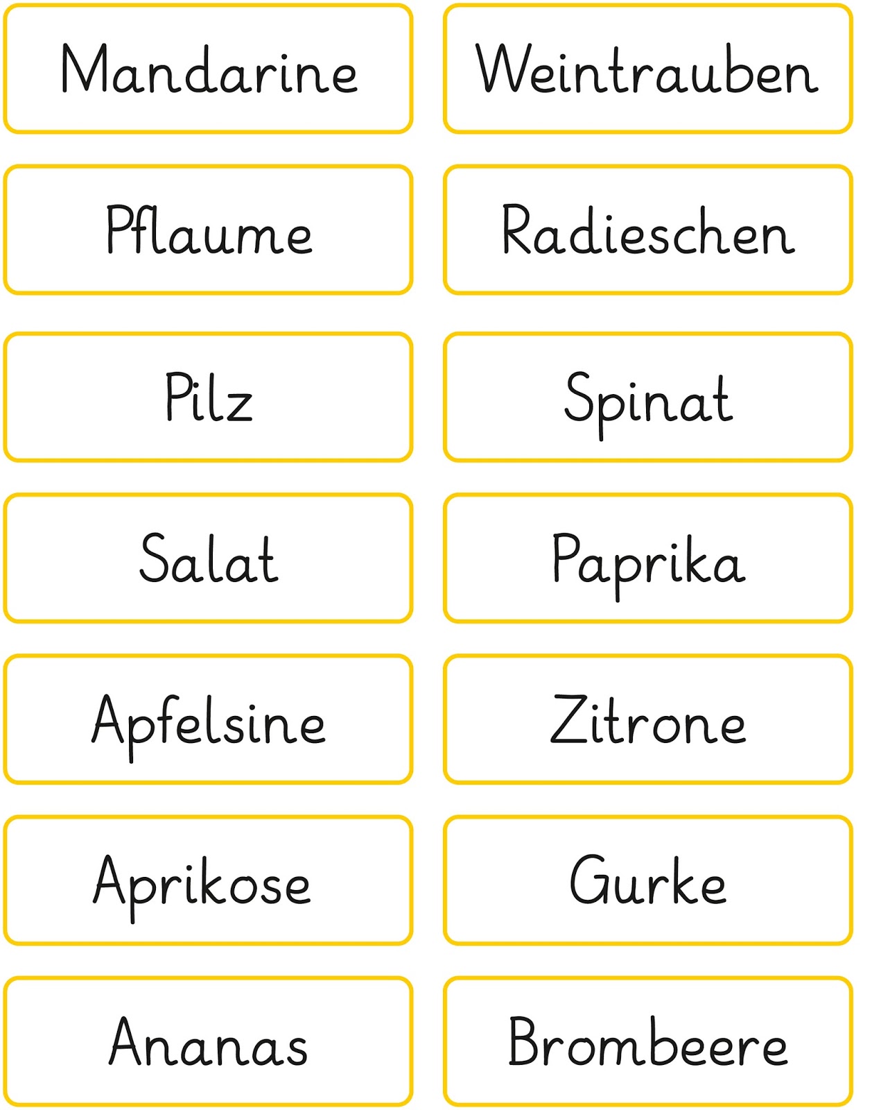 Obst Und Gemüse Mit J Lernstübchen: Obst oder Gemüse (2)