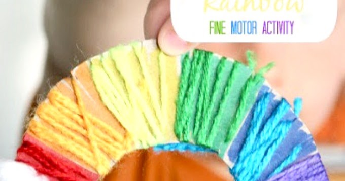 Easy Yarn Wrapped Rainbow Craft - School Time Snippets