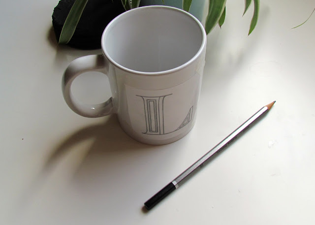 DIY Anthropologie Monogram Mugs by Isoscella