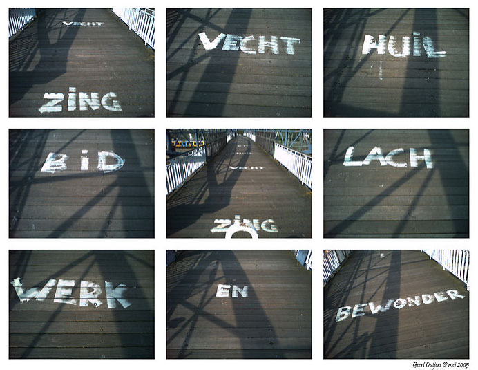 Liefs uit Zing, vecht, huil, bid, lach, werk en bewonder! Liefs uit Zing, vecht, huil, bid, lach, werk en bewonder!