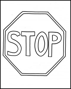 Знак стоп как нарисовать