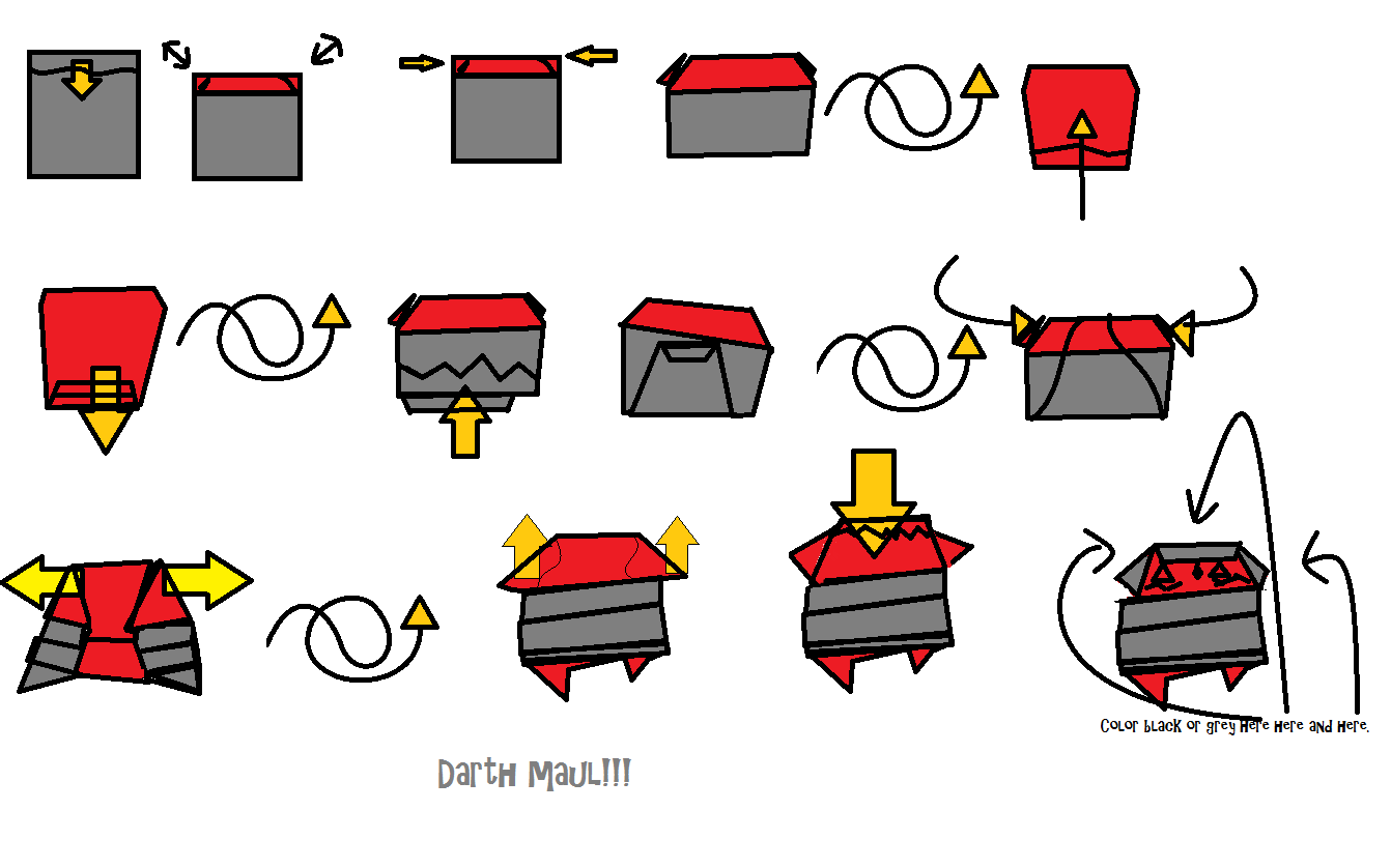 Extremegami How To Make A Origami Darth Maul Finger Puppet Extremegami How To Make A Origami Darth Maul Finger Puppet