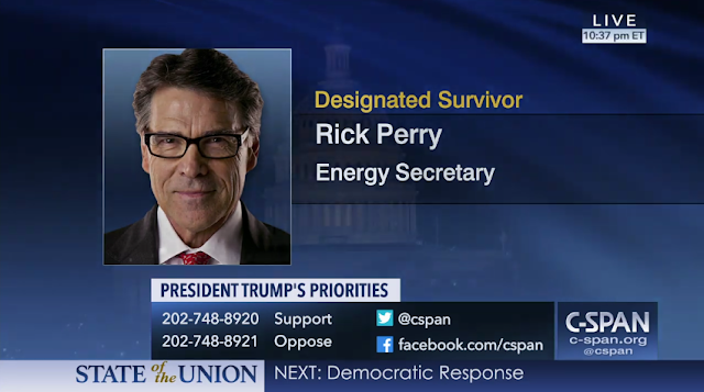 State of the Union 2019 Rick Perry designated survivor
