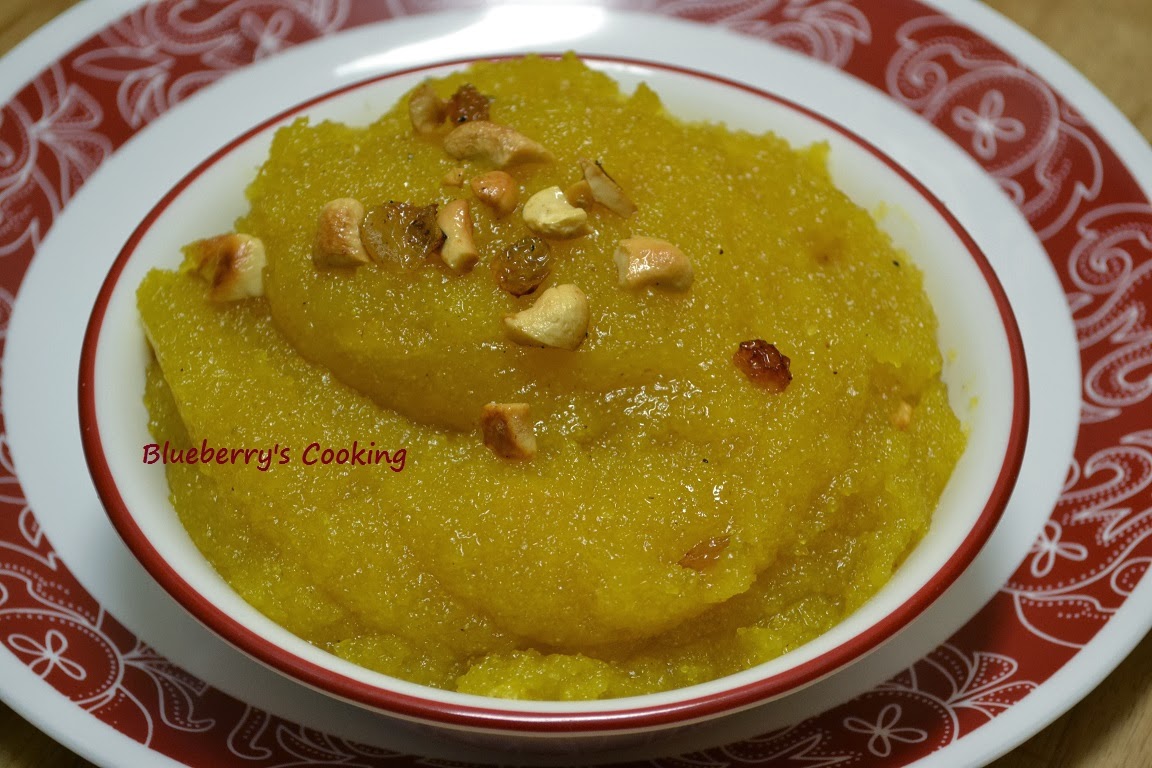 Blueberry's Cooking Pineapple Rava Kesari / Semolina Kesari