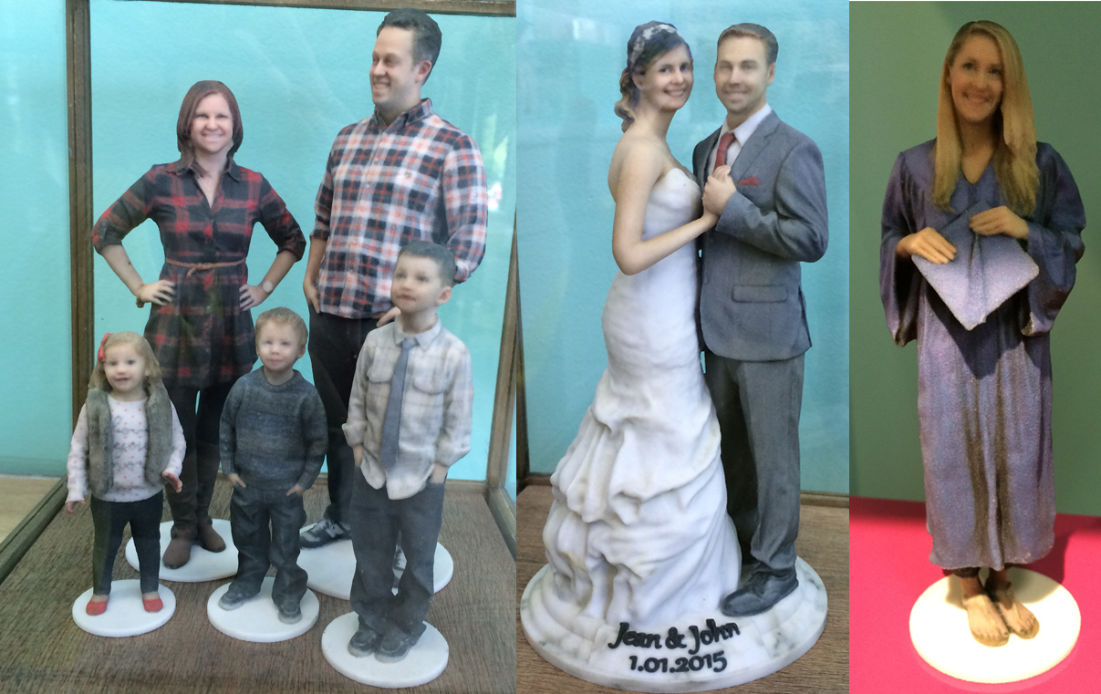 Family Figurines from Portrait Innovations 3D Studio Experience Mom