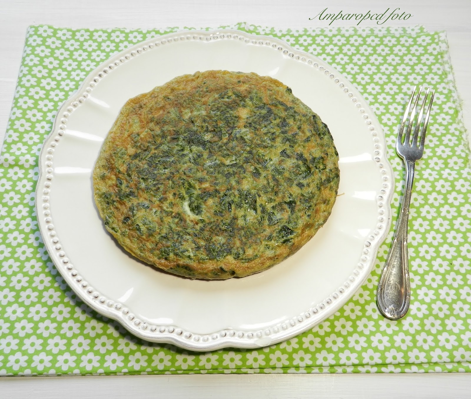 Cocinando en casa Tortilla de espinacas