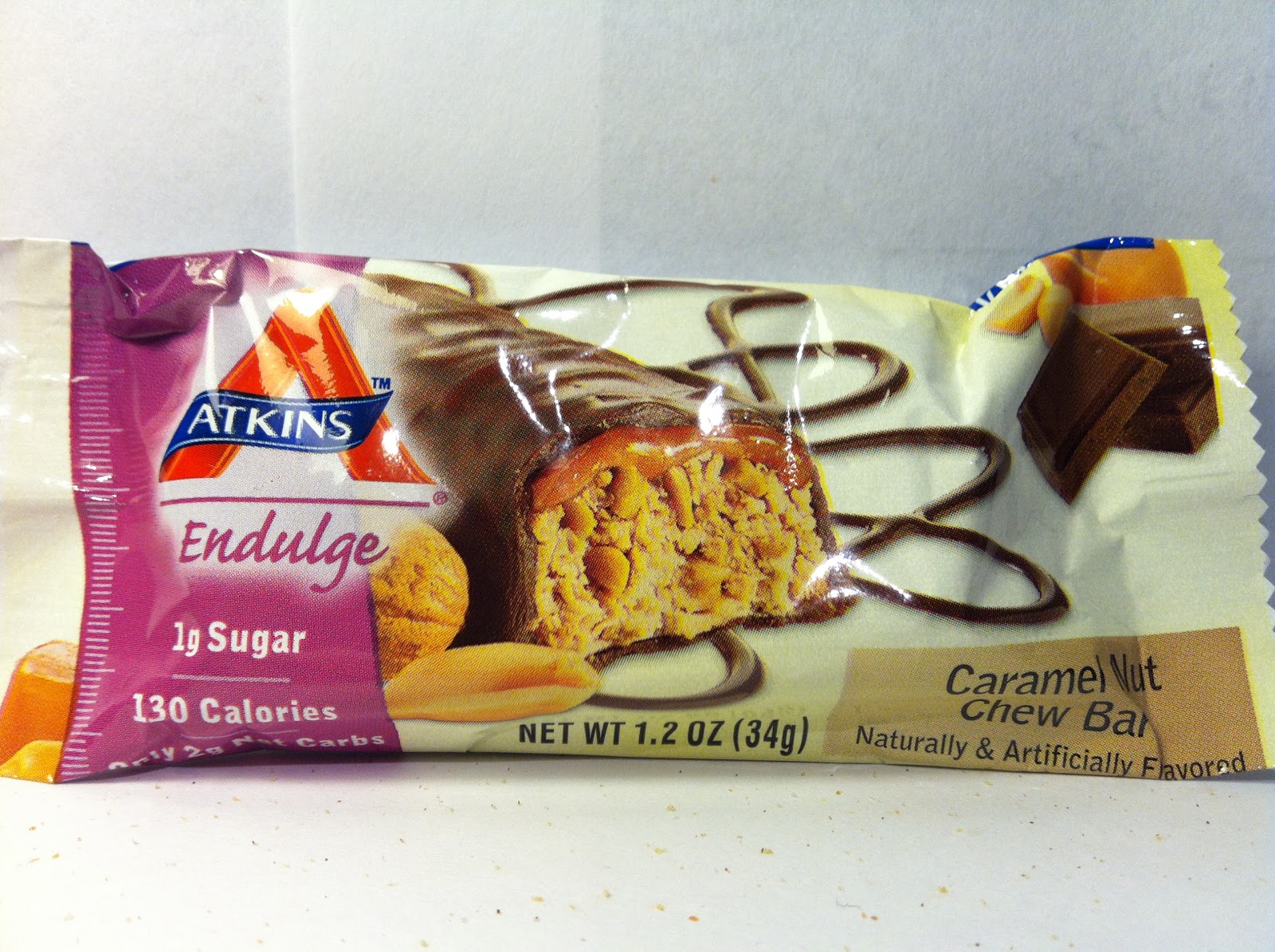 Crazy Food Dude Review Atkins Endulge Caramel Nut Chew Bar