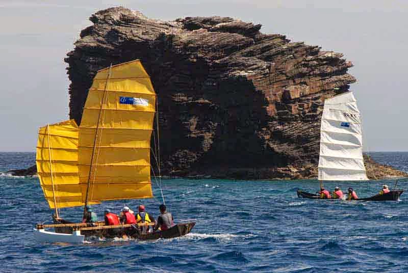 2 sabani boats racing