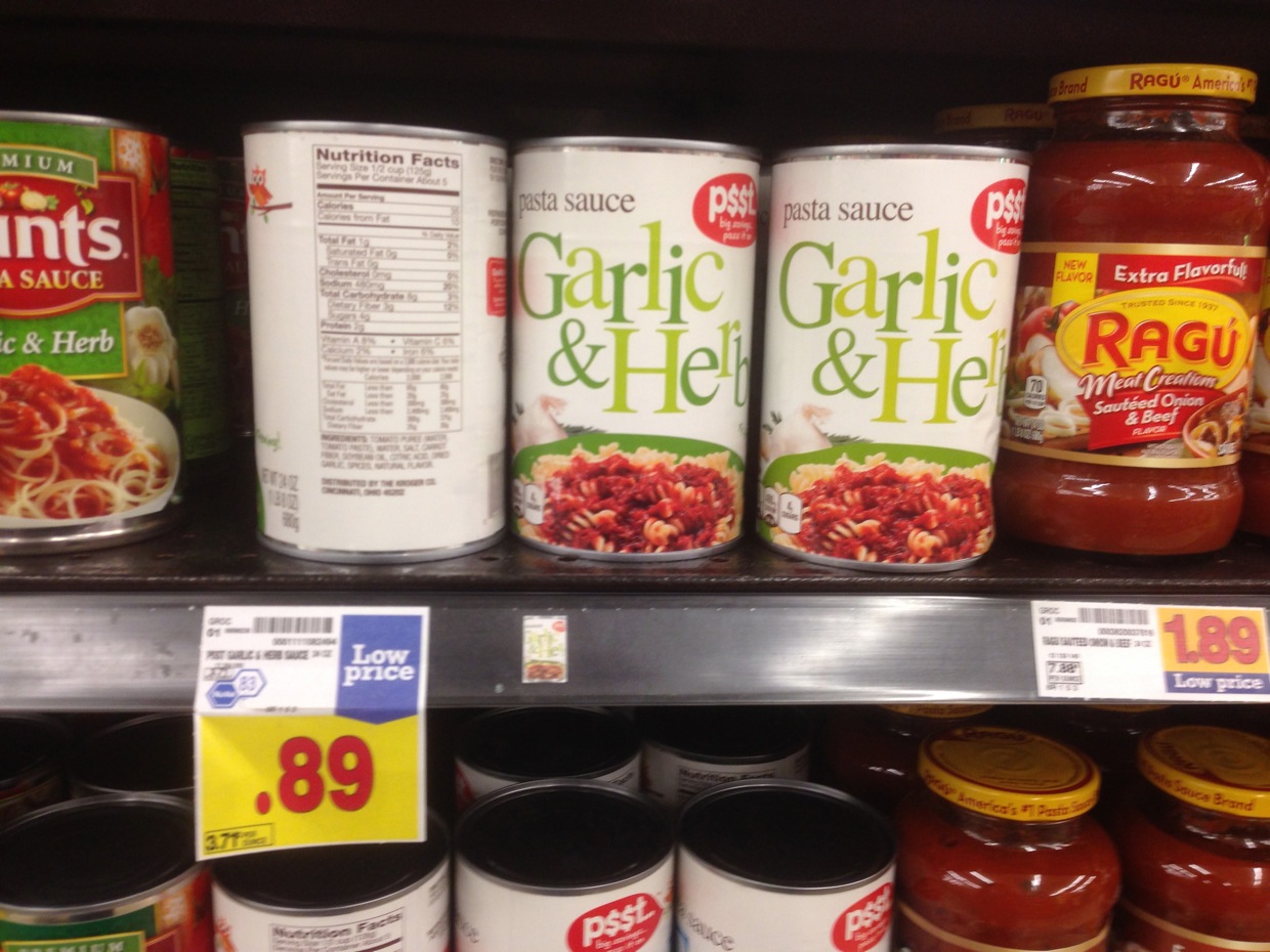 Healthy Grocery Garlic & Herb Pasta Sauce, 24 oz, Psst Kroger