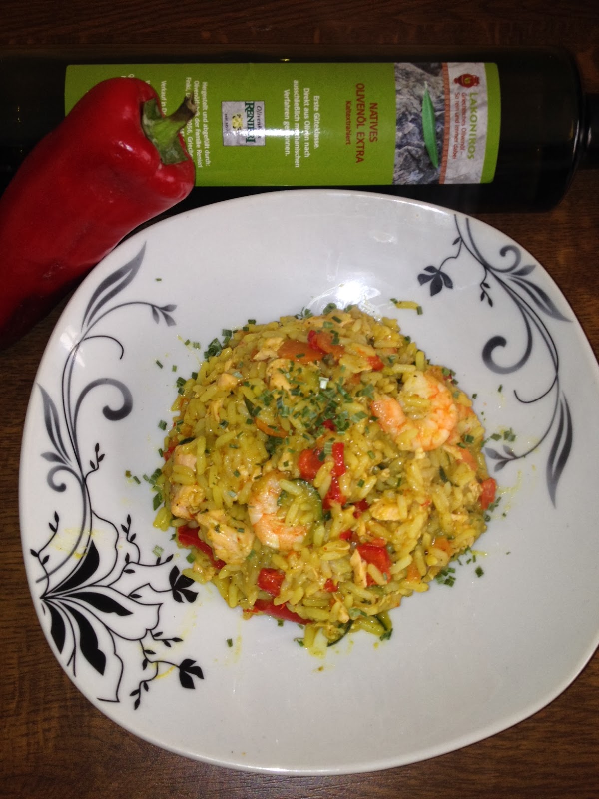Rezept: Paella mit Garnelen und Lachs ~ Lisa´s Produkttest-Welt