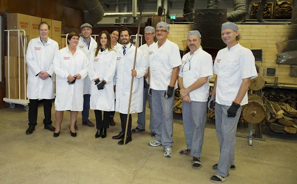 Princess Sofia of Sweden and Prince Carl Philip of Sweden visiting the Skedvi brot bakery in Dalarna