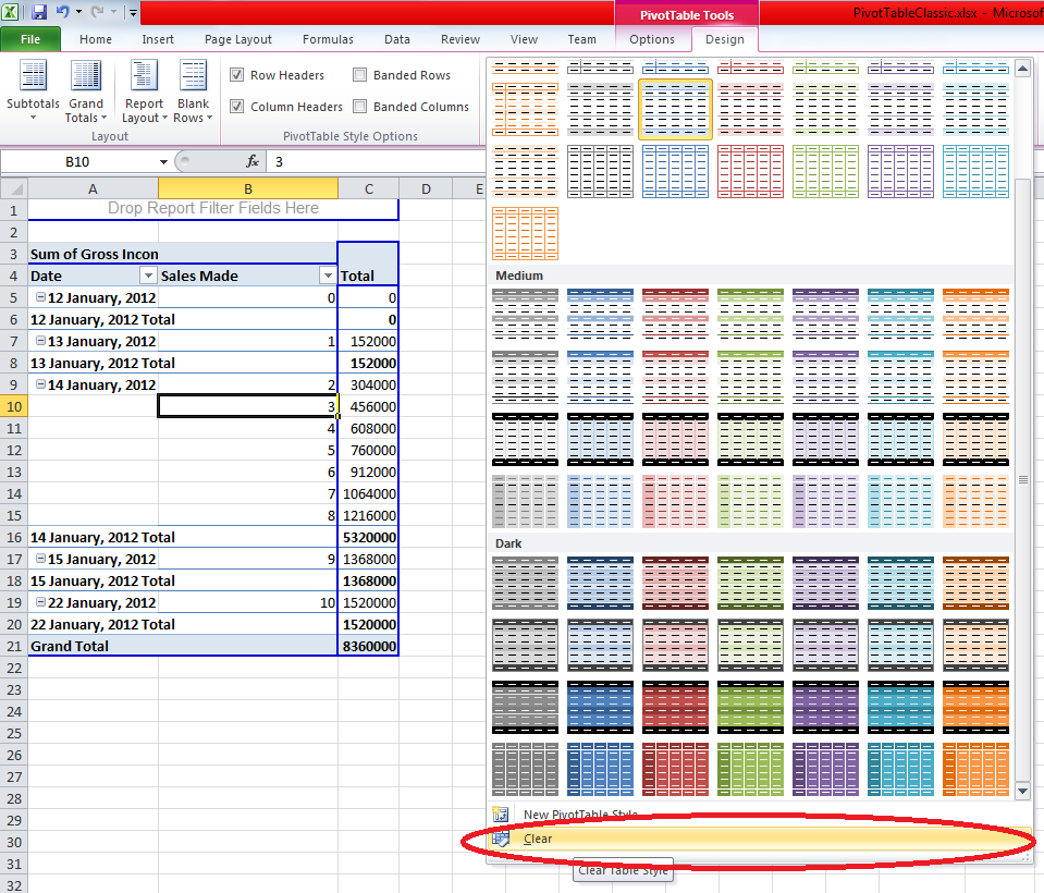 Spreadsheet Techie: How to get classic pivot table view in Excel 2010