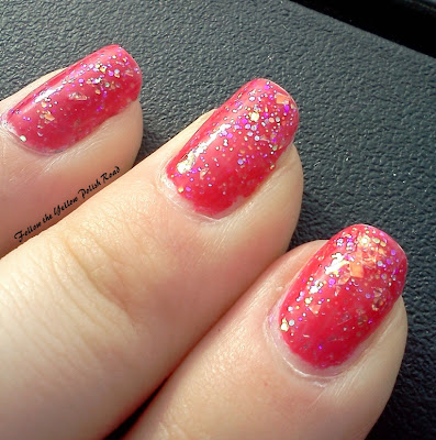 Follow the Yellow Polish Road: Love & Beauty Pink Speckled Glitter