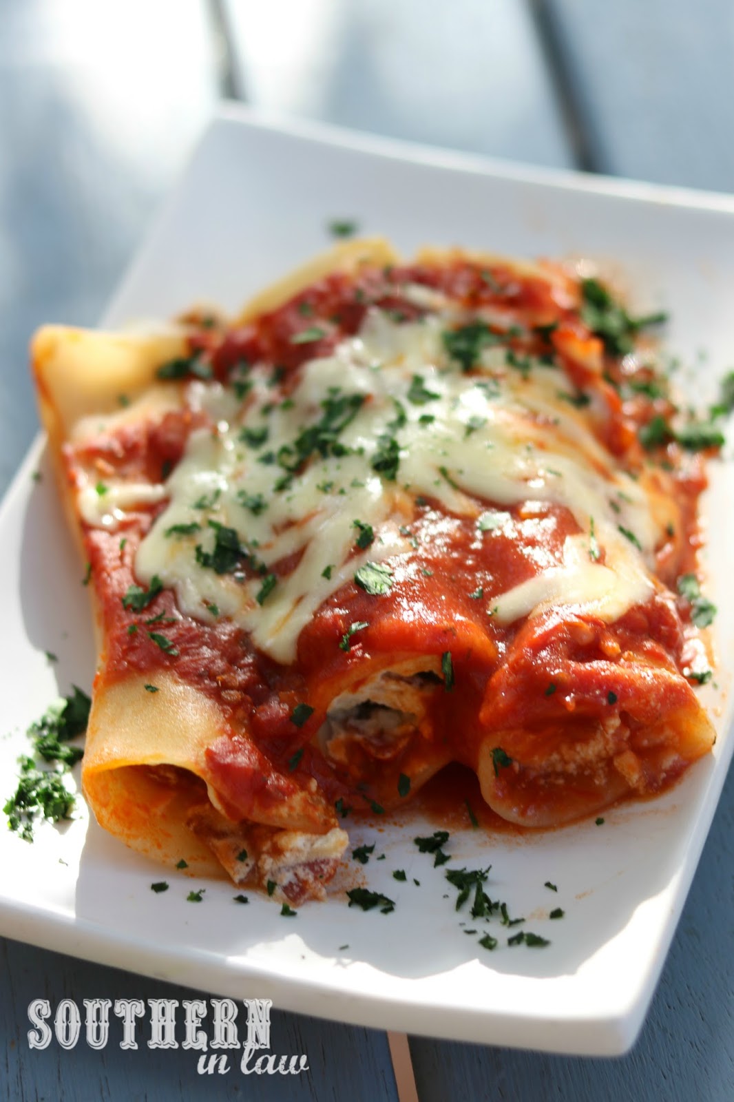 Southern In Law Recipe Easy Salami Spinach and Ricotta Cannelloni