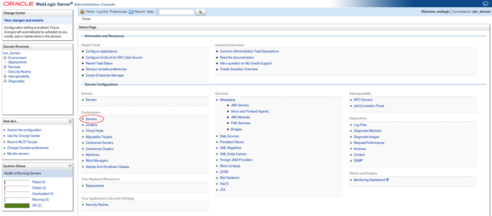 Oracle Stack: Configuring and Starting Node Manager