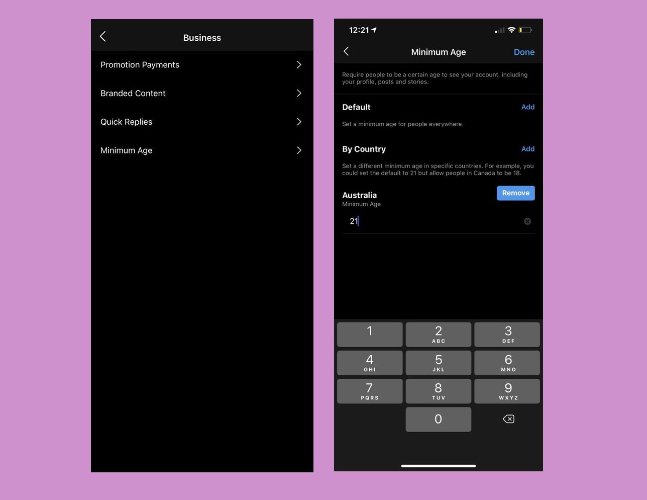 Instagram Rolls Out a "Minimum Age" Limit Option for Creator and