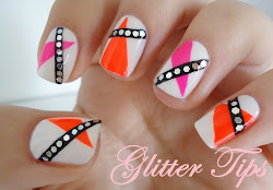nails nail neon 80s glitter tips