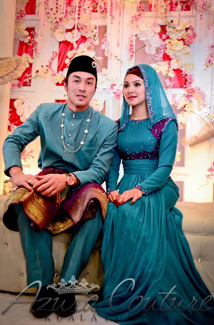 Kumpulan Foto Model Baju Pengantin Biru Turquoise - Trend Baju Pengantin