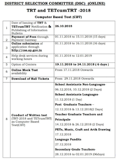 AP-DSC-TRT-TET-cum-TRT-2018 Exam-Notification