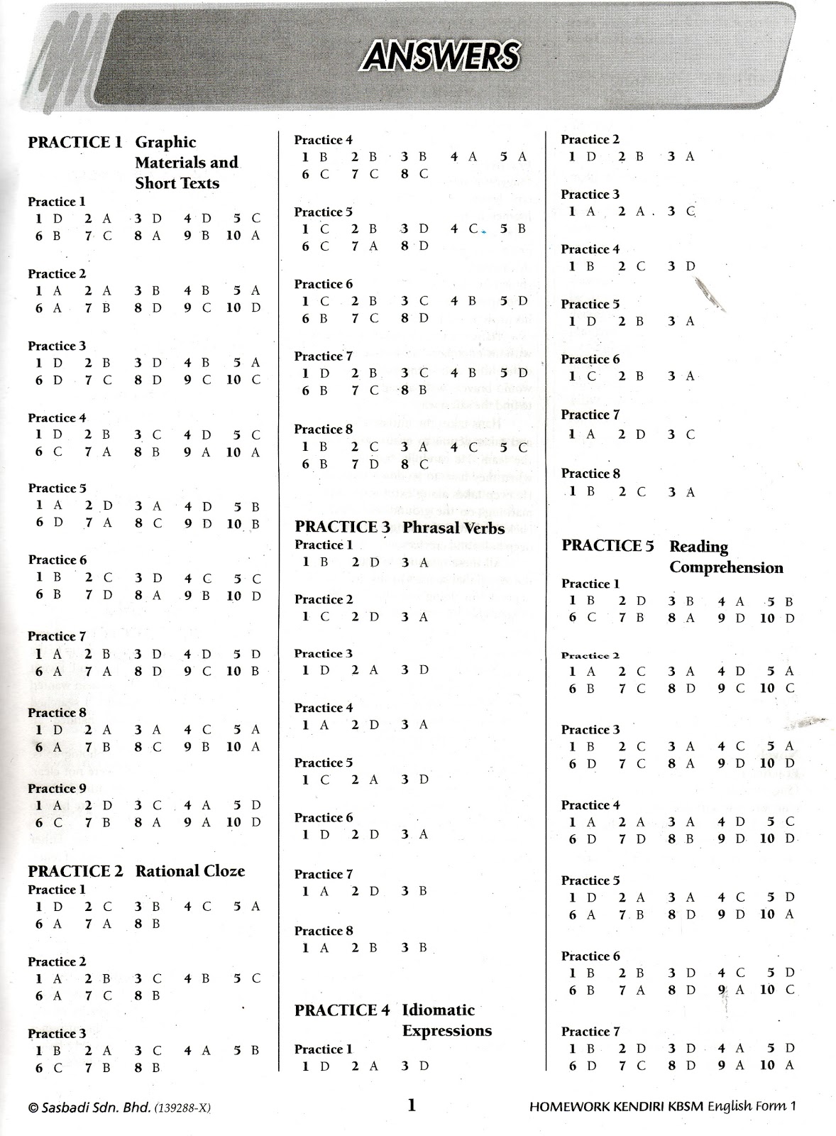 Form one english holiday assignment image