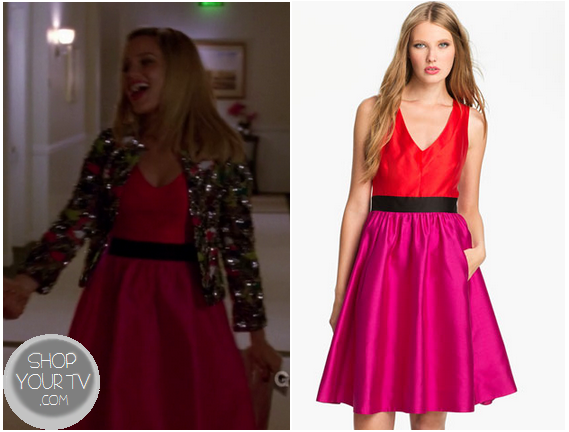 Glee: Season 4 Episode 14 Quin's Colorblock Red Dress | Shop Your TV