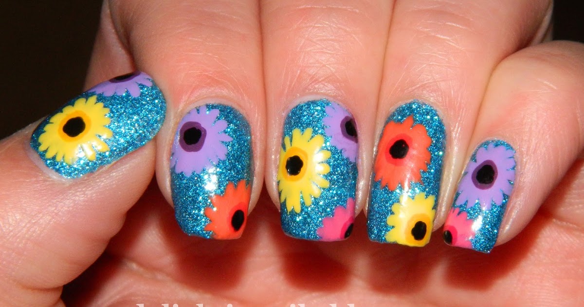 Delight In Nails: 30 Day Flower Challenge Day 14: Gerbera
