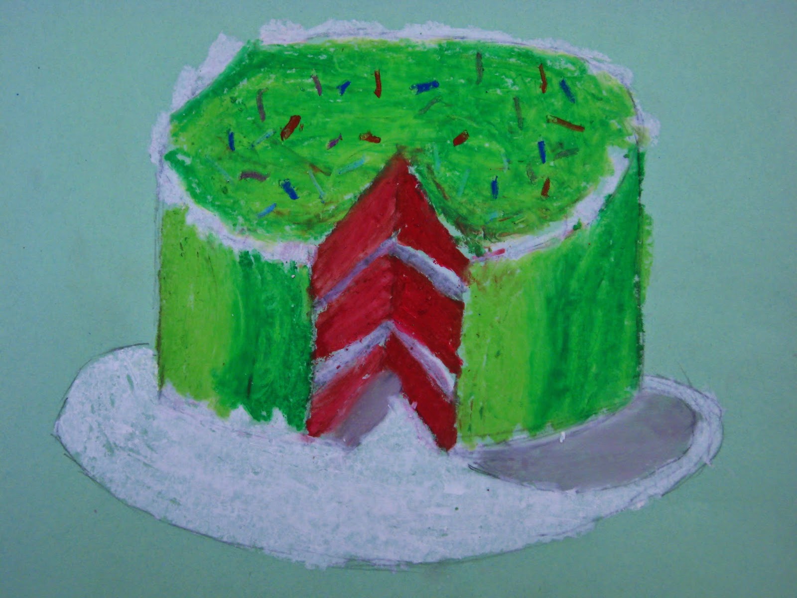 Miss Young's Art Room 4th Grade Oil Pastel Cakes