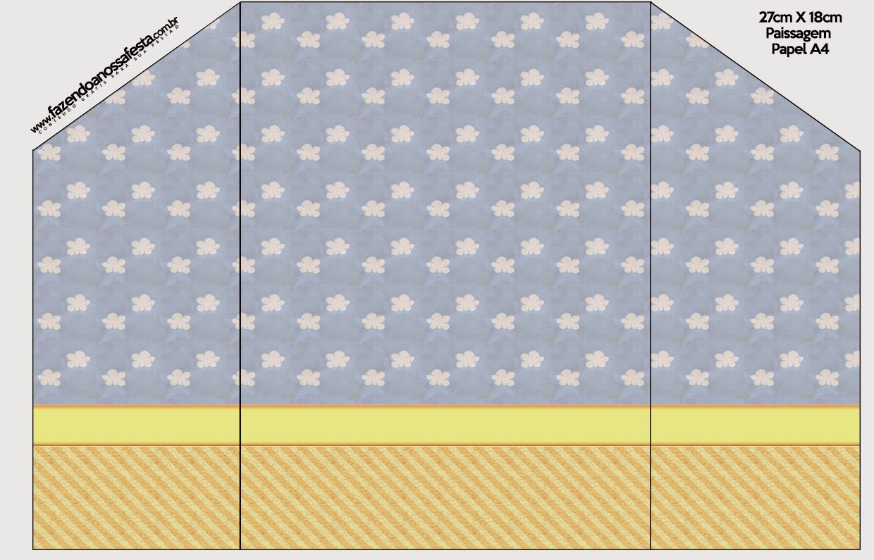 Clouds: Invitations and Free Printable Boxes. This is an envelope.