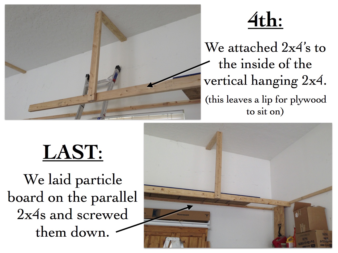 DIY Overhead Storage B. B.