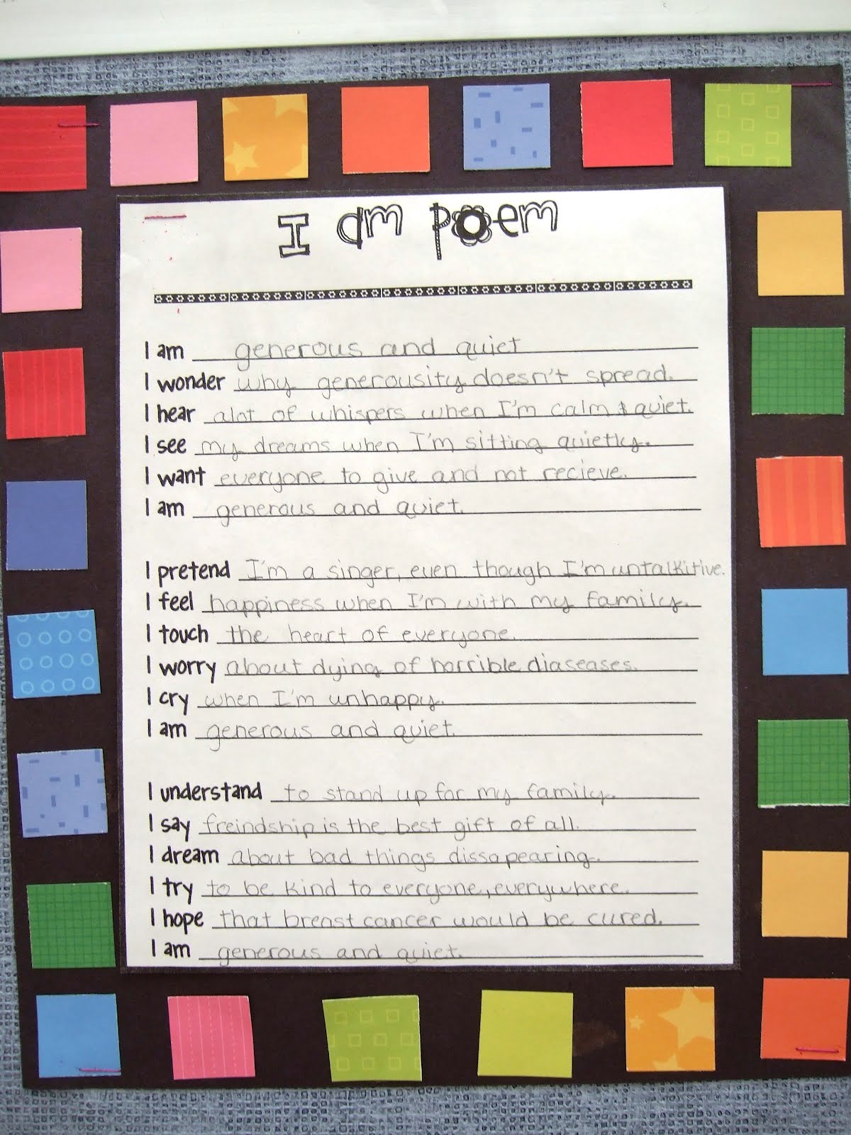 The Inspired Classroom I Am Poem