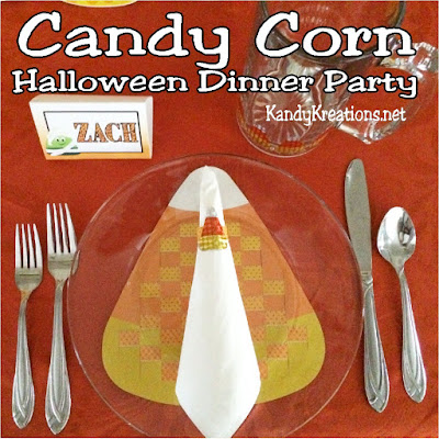 Celebrate Halloween with your favorite Monsters with a fun Candy Corn Halloween dinner party. Check out all the great DIY ideas and decorations to easily create a Halloween party that will send your guests out trick or treating in full Halloween spirit.