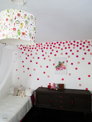 polka dot wall dots sponge paint painted pattern diy crafts stencil