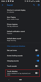 turn off touch vibration