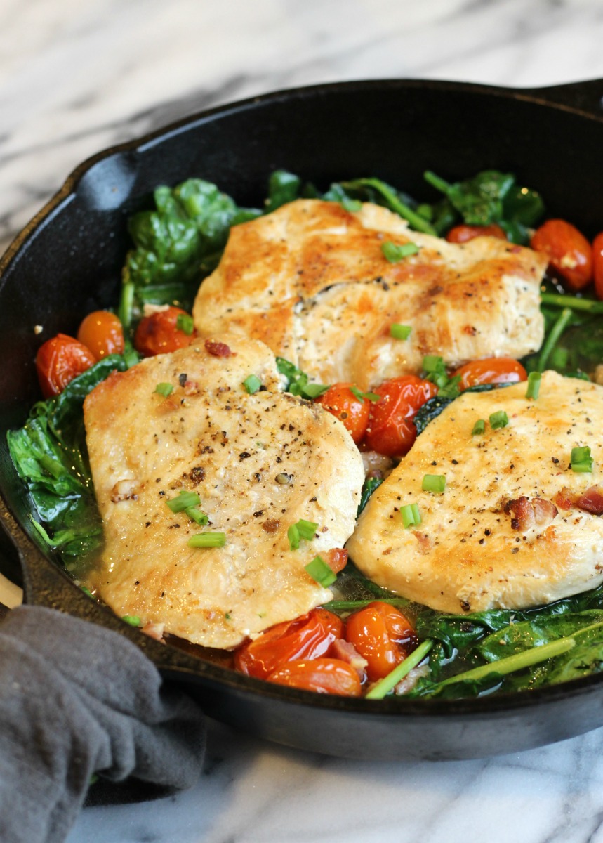 Easy Chicken Spinach Pancetta Recipe