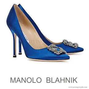 Princess Marie wore Manolo Blahnik 'Hangisi' Jeweled Pump