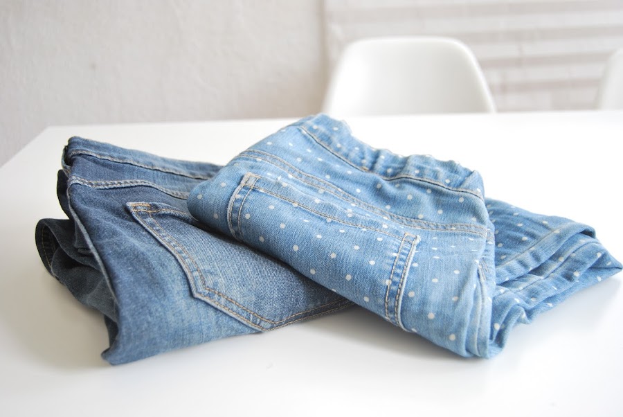 cómo hacer cojines con vaqueros gastados