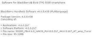 New firmware update for AT&T BlackBerry Bold