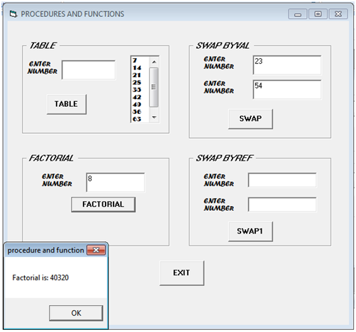 PROCEDURES AND FUNCTIONS in visual basic ~ Study with google