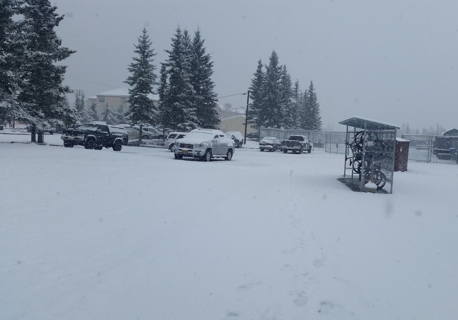 First day of Snowfall in Fairbanks, Alaska at least 5 inches